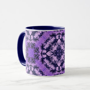 Viktorianisch Gothic Lila und Dunkelblau Tasse