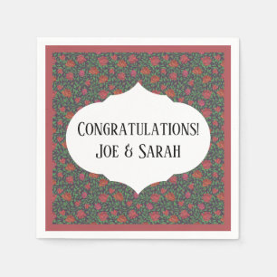 Viktorianisch Gothic Perfect Red & Fuchsia Rose Serviette