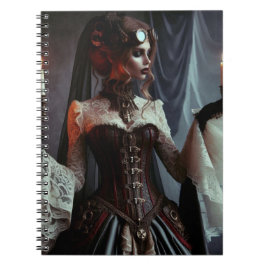 Viktorianisch Gothic Steampunk Elegant Lady Notizblock