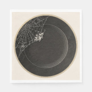 Viktorianisch-gotische Halloween-Spinnennetz-Servi Serviette