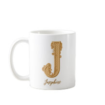 Viktorianisch J Anfangsname Coffee Tasse