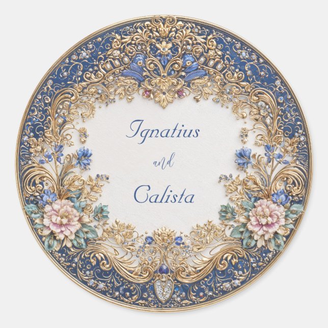 Viktorianisch Jewel Garden Wedger Sticker (Vorderseite)