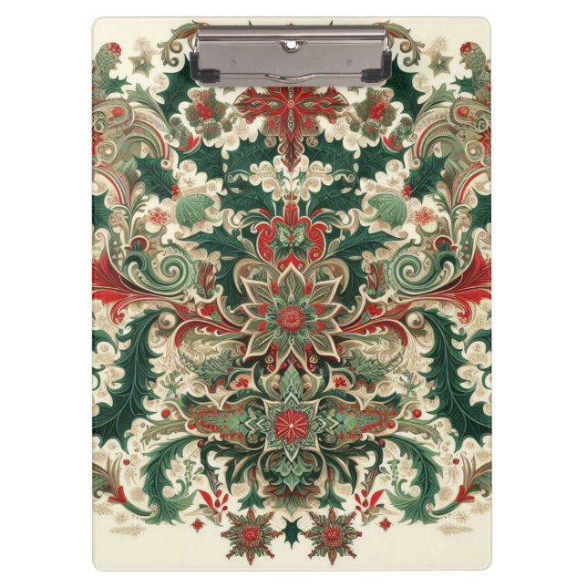 Viktorianisch/klassisch/Vintage Weihnachten Klemmbrett (Vorderseite)