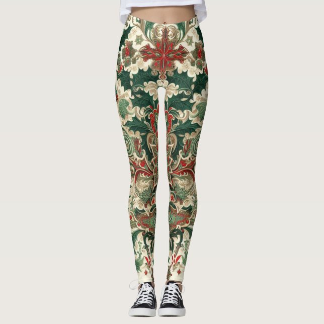 Viktorianisch/klassisch/Vintage Weihnachten Leggings (Vorderseite)