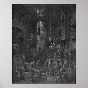 Viktorianisch London - River Side Street Poster