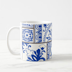 Viktorianisch Majolica: Patchwork Fliesenmuster. Kaffeetasse