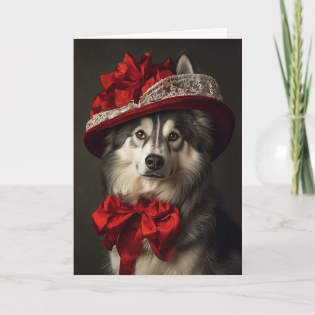 Viktorianisch Malamute Weihnachten (Vorderseite)