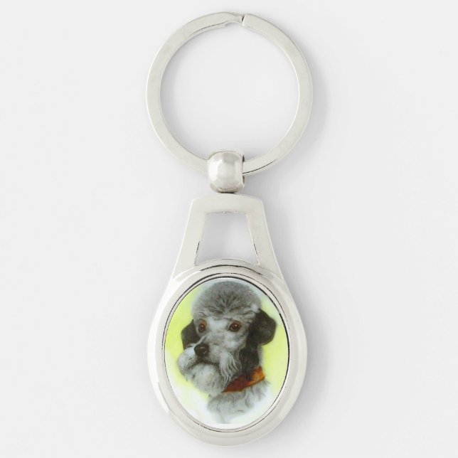 VIKTORIANISCH MINIATURE DOG PORTRAITS Airedale Ter Schlüsselanhänger (Vorderseite)