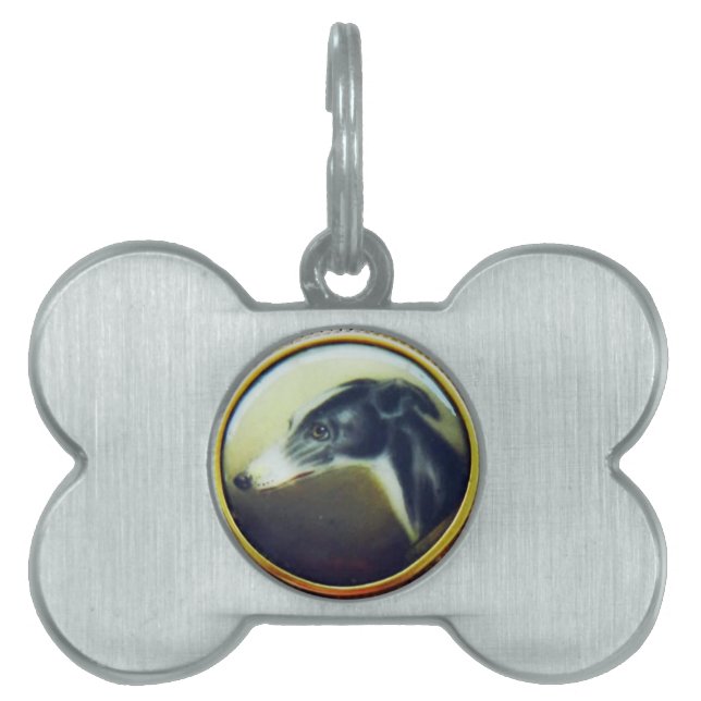 VIKTORIANISCH MINIATURE DOG PORTRAITS Irish Greyho Tiermarke (Vorderseite)