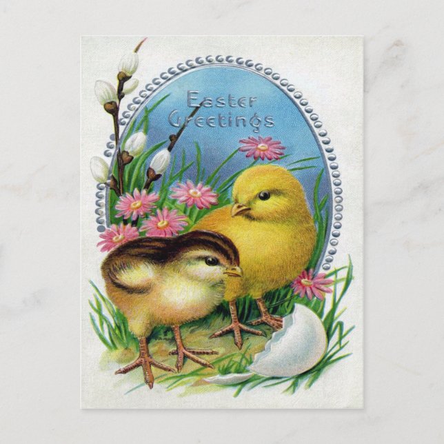 Viktorianisch Ostern Feiertagspostkarte (Vorderseite)