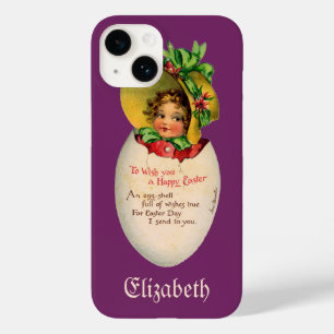 Viktorianisch Ostern, Vintages Mädchen mit Bonnet title_seo2
