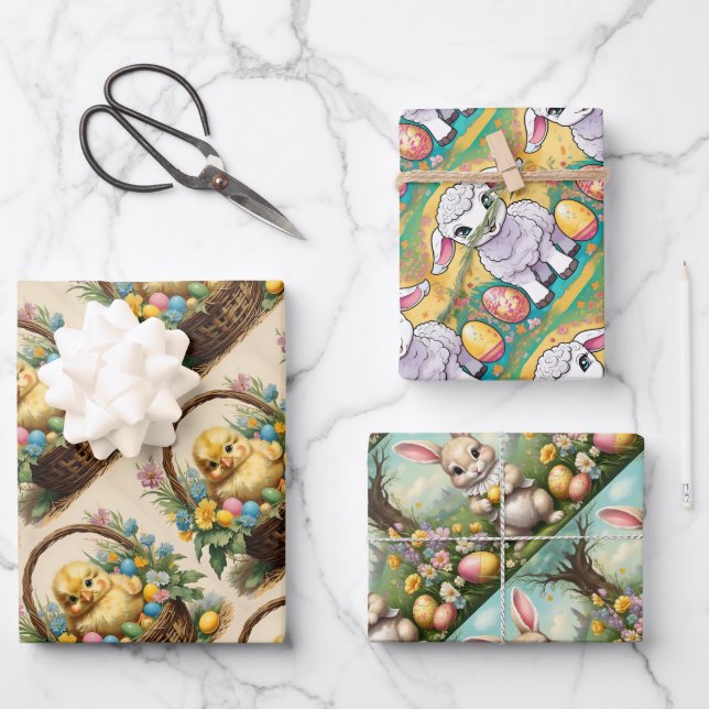 Viktorianisch Ostern, Waldland Ostern, Ostern von  Geschenkpapier Set (Vorderseite)