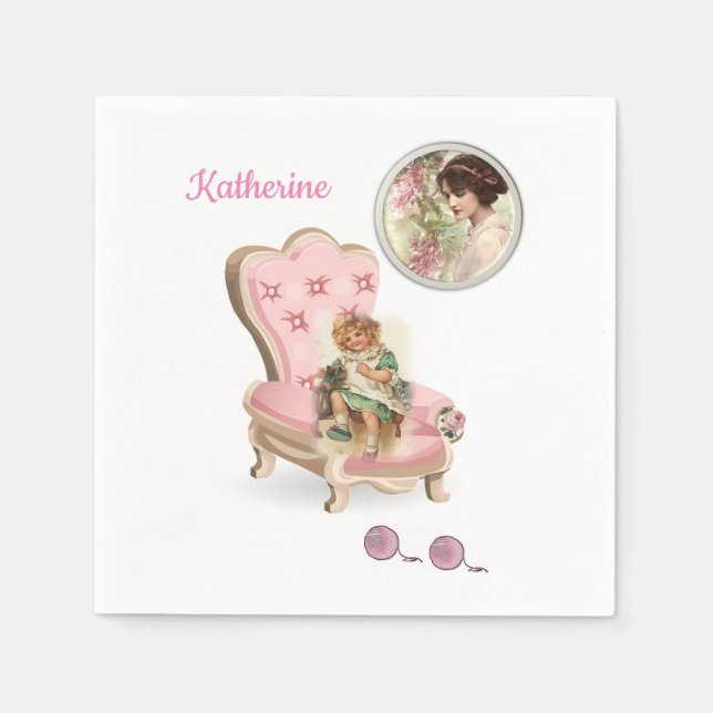 Viktorianisch Paper Napkins Serviette (Vorderseite)