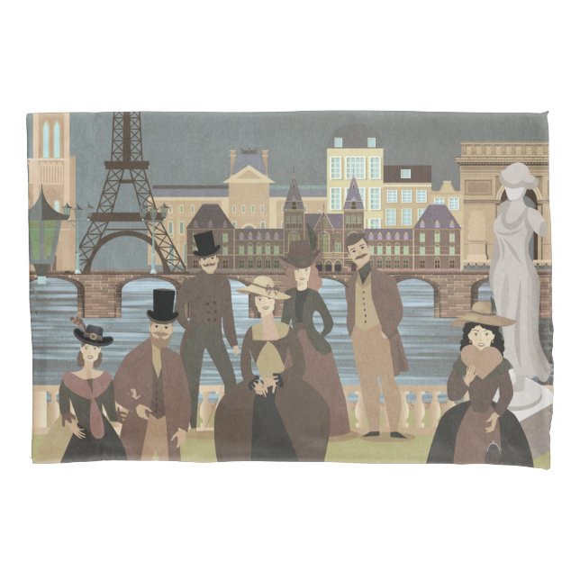Viktorianisch Paris Kissenbezug (Vorderseite)
