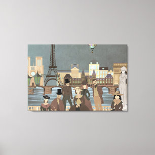 Viktorianisch Paris Leinwanddruck