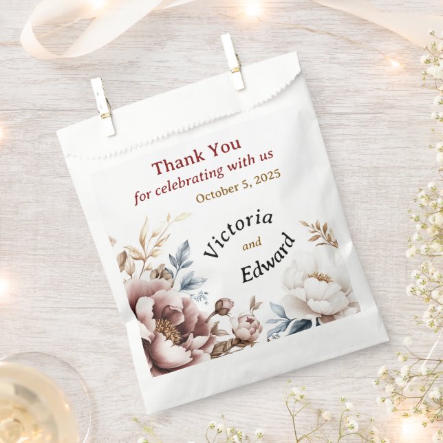 Viktorianisch Peony Luxe Gastgeschenk Hochzeit Bag Geschenktütchen (Ausgeschnitten)