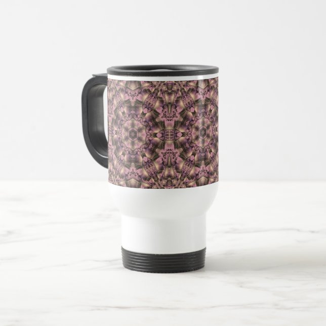Viktorianisch Pink Mauve Elegant Reisebecher (Vorderseite Links)