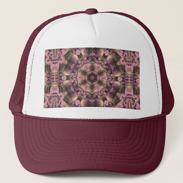 Viktorianisch Pink Mauve Elegant Truckerkappe (Vorderseite)