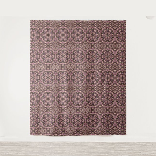 Viktorianisch Pink Mauve Elegant Wandteppich (Vorderseite)
