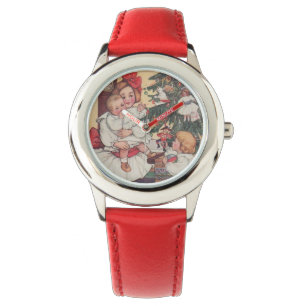 Viktorianisch Red Vintag Kids Christmas Watch Armbanduhr
