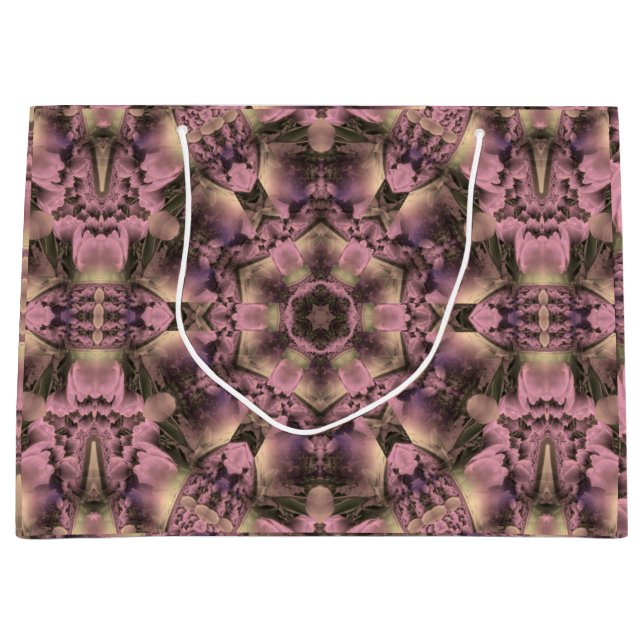 Viktorianisch rosa Antike Große Geschenktüte (Vorderseite)