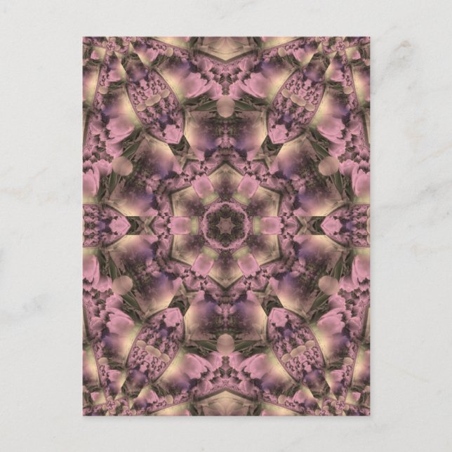 Viktorianisch rosa Antike Postkarte (Vorderseite)