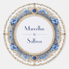 Viktorianisch Sapphire Jewel Wedding Sticker