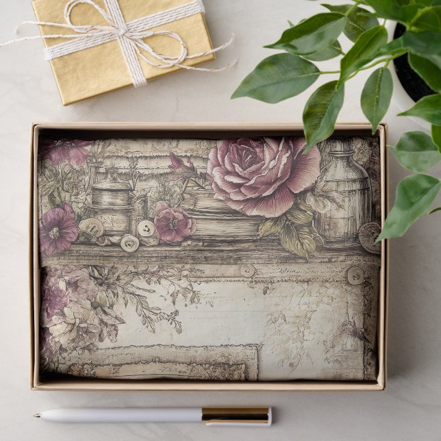 Viktorianisch & Spitze  Seidenpapier (Geschenk)