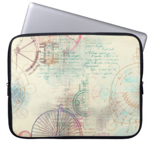 Viktorianisch Steampunk Aquarellgrunge Pastell Laptopschutzhülle