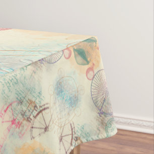 Viktorianisch Steampunk Aquarellgrunge Pastell Tischdecke