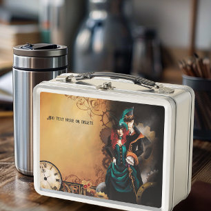 Viktorianisch Steampunk Couple Metall Brotdose