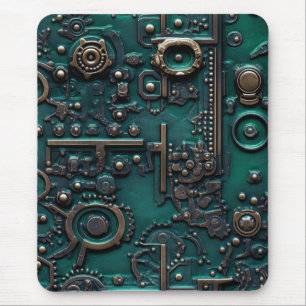 Viktorianisch Steampunk Gear Emerald Green Mousepad