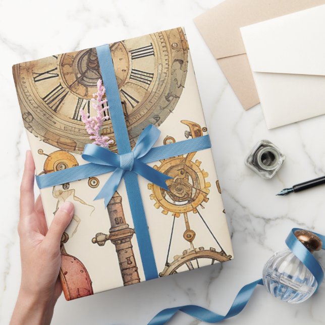 Viktorianisch Steampunk Geschenkpapier (Schenken)