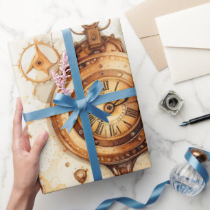 Viktorianisch Steampunk Geschenkpapier