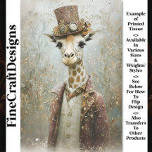 Viktorianisch Steampunk Giraffe, Top Hat CA4 Decou