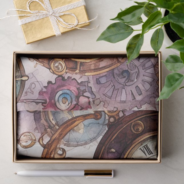 Viktorianisch Steampunk Seidenpapier (Geschenk)