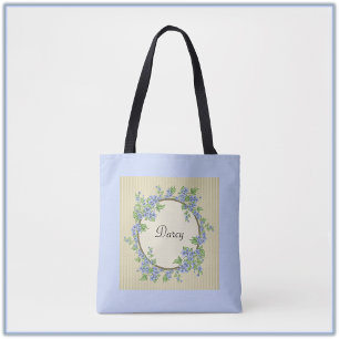 Viktorianisch Style Blue Blume Wreath Tasche