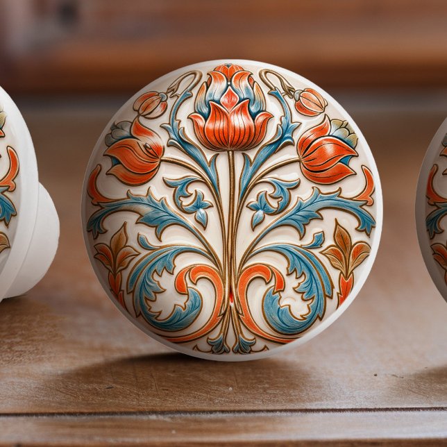 Viktorianisch Tulip Grandeur Keramik Knochenstütze Keramikknauf (Von Creator hochgeladen)