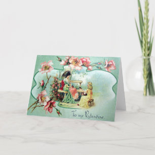 Viktorianisch Valentine Feiertagskarte