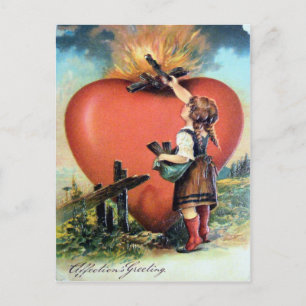 Viktorianisch Valentine Feiertagspostkarte