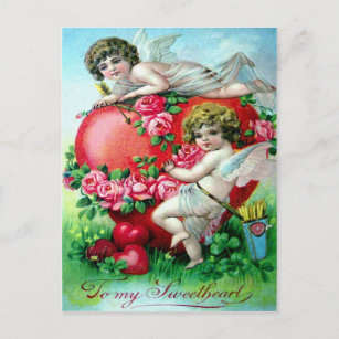 Viktorianisch Valentine Feiertagspostkarte