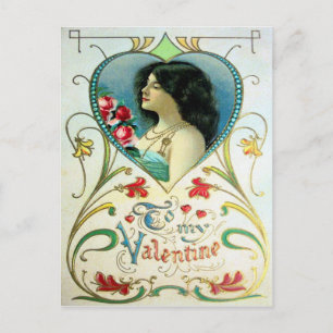 Viktorianisch Valentine Feiertagspostkarte