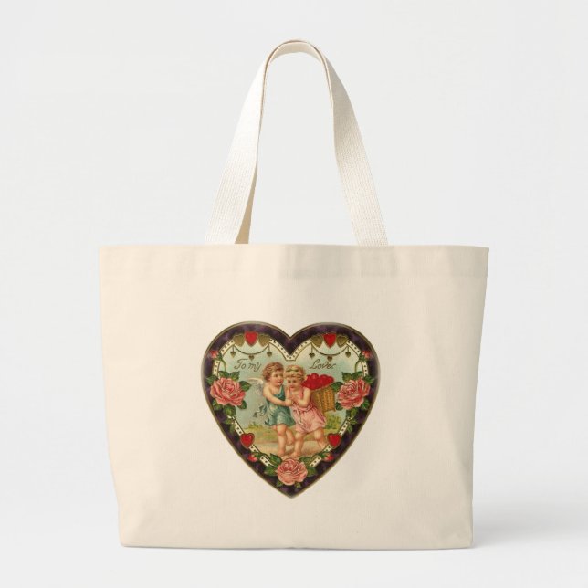Viktorianisch Valentine zu meiner Liebe II Jumbo Stoffbeutel (Vorne)