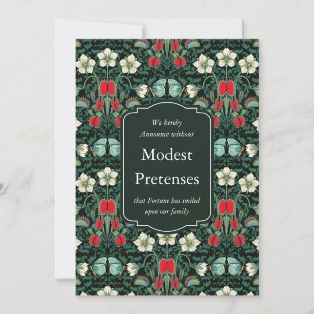 Viktorianisch Venus Flytrap Creative Personalisier Ankündigung (Vorderseite)