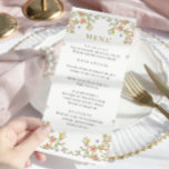 Viktorianisch Verzierte Grace Bohemisch Hochzeitse Menükarte<br><div class="desc">Für weitere Anpassungen klicken Sie bitte auf "Diese Vorlage personalisieren",  dann auf "Bearbeiten mit dem Entwurfswerkzeug". Stilvoll bearbeitbare Vorlagen,  die leicht zu benutzen sind,  weitere Artikel im Laden verfügbar (Einladungen,  uAwg,  Dankeschön-Karten,  Schreibwaren & Dekor). Wenn Sie Hilfe oder passende Artikel benötigen,  kontaktieren Sie mich bitte.</div>