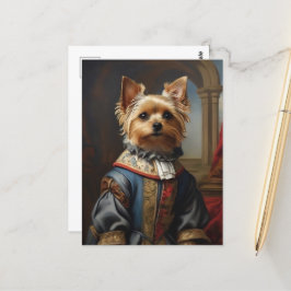 Viktorianisch Yorkshire Terrier in Bekleidung Whim Postkarte