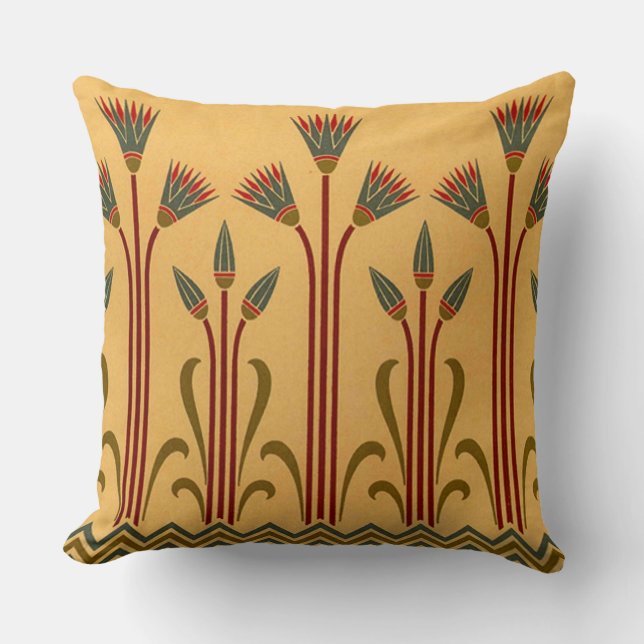 Viktorianische ägyptische Blume Kissen (Vorderseite)