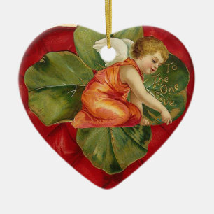 Viktorianische Amor-Verzierung Keramik Ornament