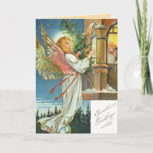 Viktorianische Angel Weihnachtskarte Feiertagskarte