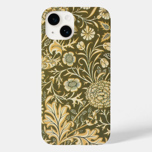 Viktorianische antike Blume William Morris Garden Case-Mate iPhone 14 Hülle (Rückseite)
